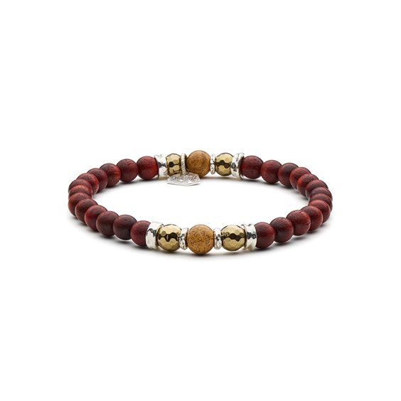 Bracciale Antracite Wood in Legno Pietre dure BWD02 KRUGER - BWD02 KRUGER